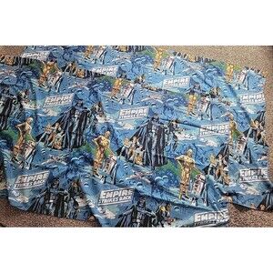 Original Star Wars Flat Sheet Vintage 70s Muslin Thick Crafting Fabric Curtains